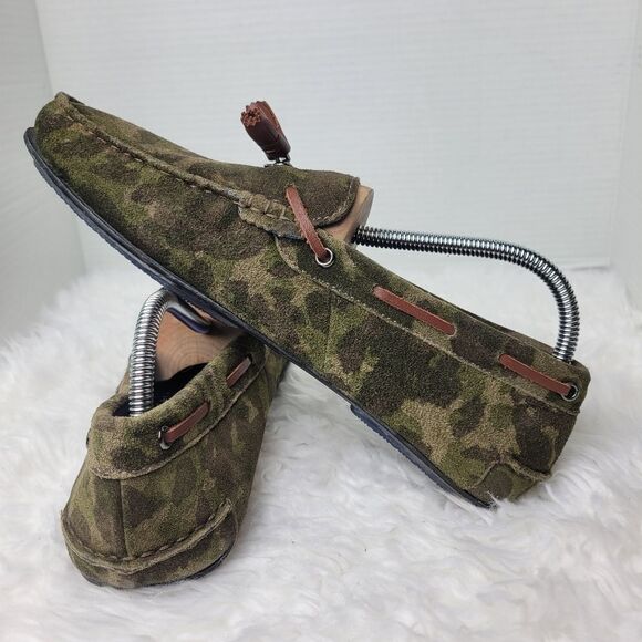 Ted Baker Brently Men's Loafer Size 9 Driving Tassel Loafer Camo Suede Shoes - Picture 6 of 10